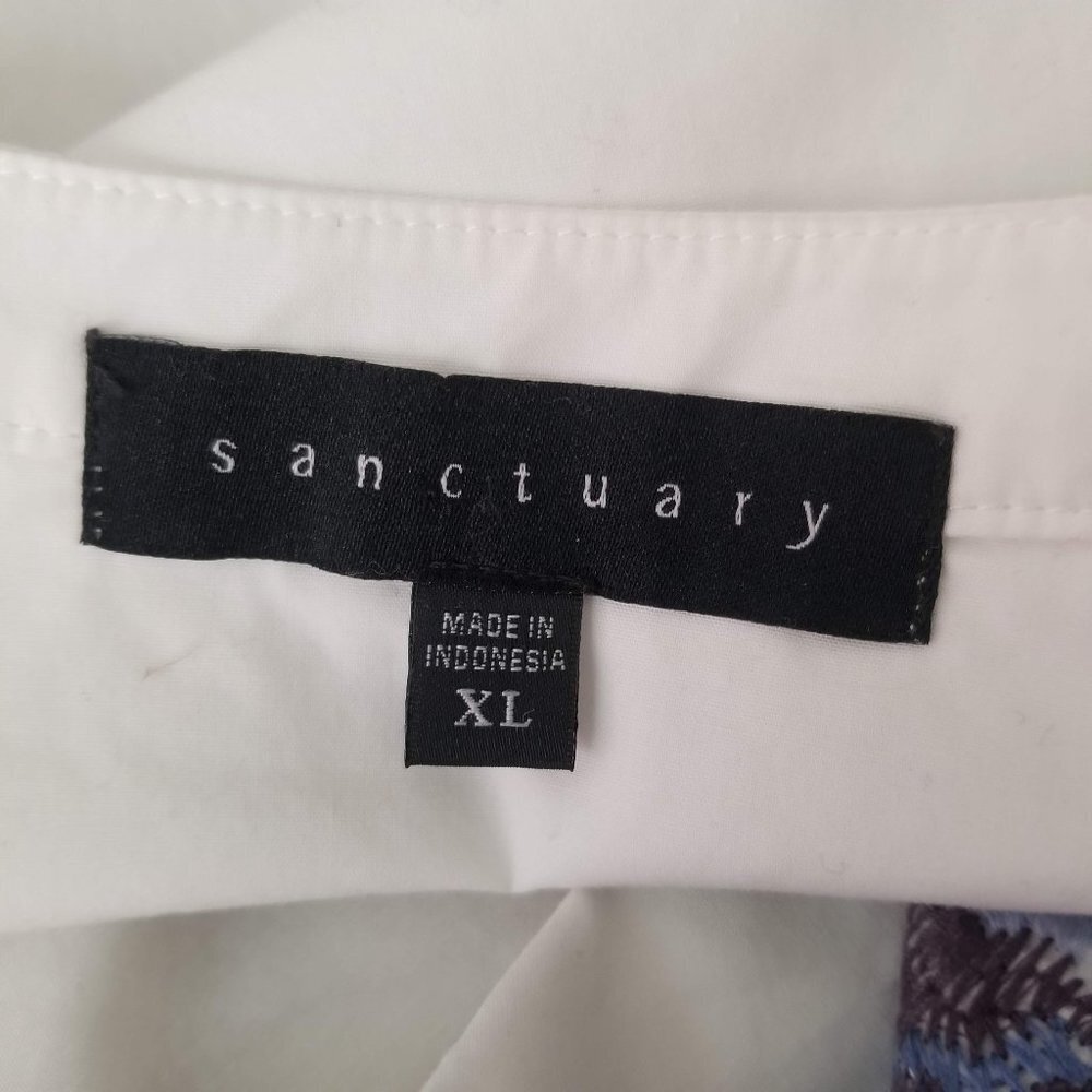 Sanctuary Danni White Floral Embroidered Long Sleeve Cotton Blouse Size … - Picture 7 of 8